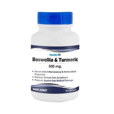 Healthvit Boswellia Turmeric Capsules 60's - Herbal Dietary Supplement