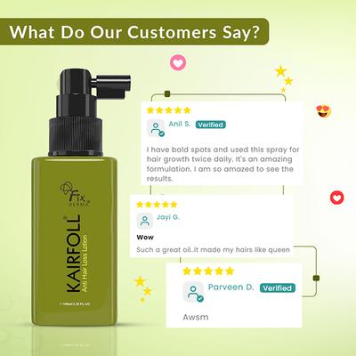 Fixderma Kairfoll Anti Hair Loss Lotion 100 ml - Hair Lotions & Tonics