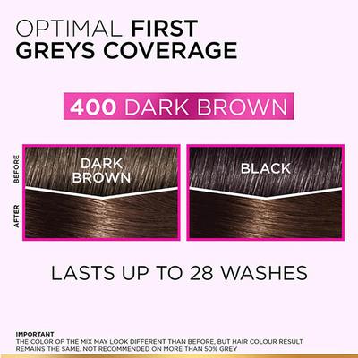 L'Oreal Paris Creme Gloss Small Pack, 400 Dark Brown 45 gm - Crème