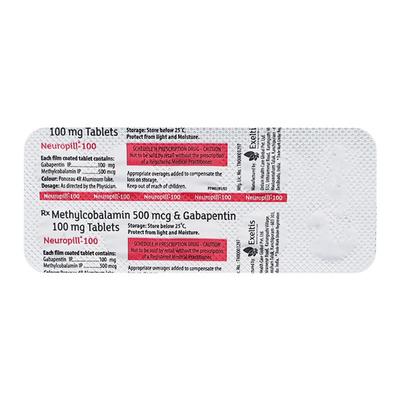 Neuropill 100mg Tablet 10'S - Neuropathic Pain-Dru