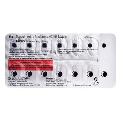 DAPEFY M 5/1000 Tablet 14's - Diabetes-Ant