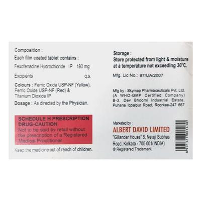 FLEXIBERT 180 Tablet 10's - Allergies-Ant