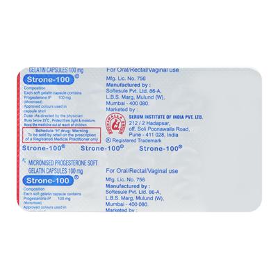 Strone 100mg Capsule 10'S - Hormonal Therapy-Oes
