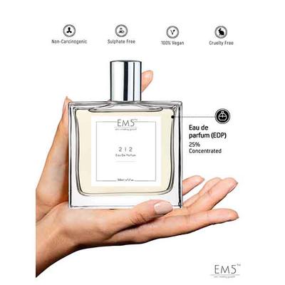 EM5 212 Perfume for Men - Fresh Woody Musky Fragrance, Eau de Parfum Spray 50 ml - Men Perfumes (Edt/Edp)