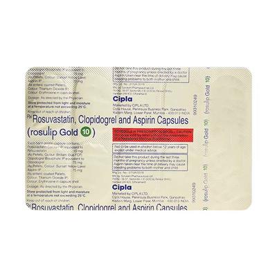 ROSULIP GOLD 10mg Capsule 10's - Blood Clot-Ant