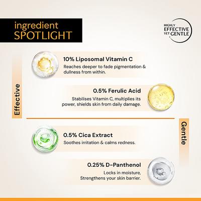 Deconstruct 10% Vitamin C Serum for Brightening Liposomal Technology for Visible Glow (30 ml) - Face Serum