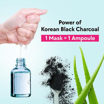 Chicnutrix Korean Black Charcoal Face Sheet Mask 1's - Masks & Peels