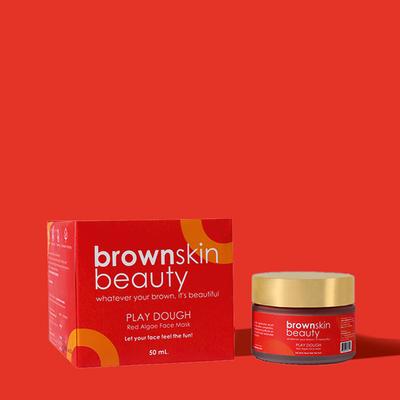 BrownSkin Beauty Play Dough Algae Face Mask with Free Applicator 50 ml - Face Packs