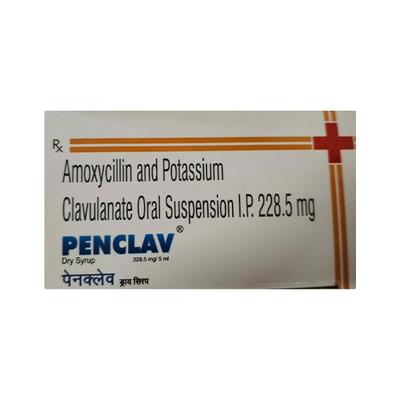 Penclav 228.5 mg Strawberry Flavour Dry Syrup 30ml - Bacterial Infections-Pen