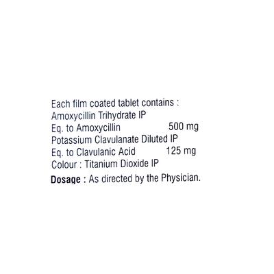 Auglink CV 500/125mg Tablet 10'S - Bacterial Infections-Pen