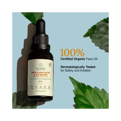 Juicy Chemistry Helichrysum & Rosehip Face Oil for Pigmentation & Scarring 10 ml - Face Oils