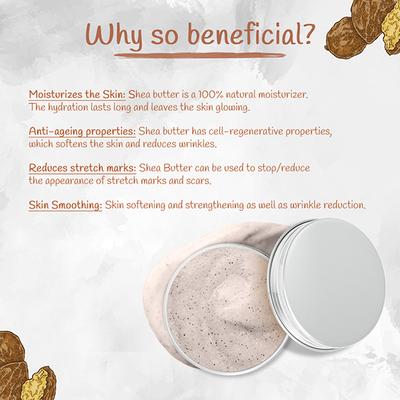 Nutriment Shea Buter Face and Body Scrub All Skin Type 250 gm - Scrubs & Exfoliants