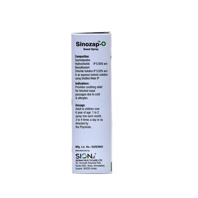 SINOZAP O ADULT Nasal Spray 10ml - Nasal Congestion-Nas