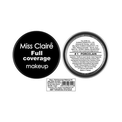 Miss Claire Full Coverage Makeup + Concealer - 1 6 Gm - Concealer
