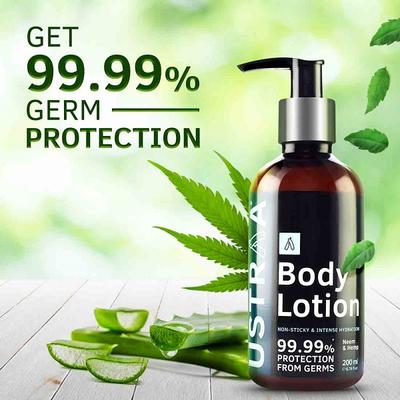 Ustraa Body Lotion - Neem & Hemp 200 ml - Lotions & Creams