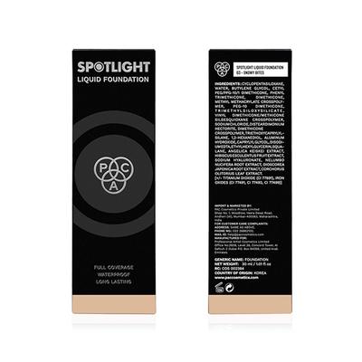 PAC Spotlight Liquid Foundation Full Coverage Longwear Waterproof Formula - 03 Snow Bites (30 ml) - Foundation