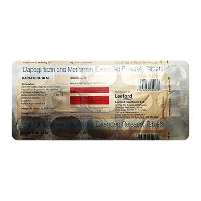 DAPAFORD 10 M Tablet 15's - Diabetes-Ant