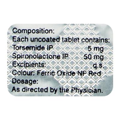 TORSID PLUS 5/50 Tablet 10's - Hypertension-Diu