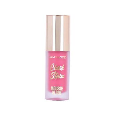 Matt Look Cheek Stain Mousse Blush, Infused with Hyaluronic Acid , Long Lasting - Go Pink 6.5 gm - Blushes