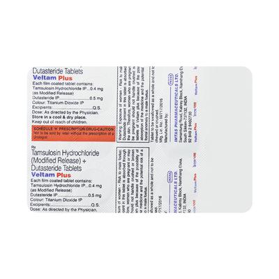 Veltam Plus Tablet 15'S - Bladder And Prostate Disorders-Dru