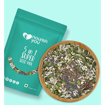 Nourish You 5 in 1 Super Seed Mix 200 gm - Nutritional Bars