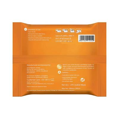 Clea Cleansing & Makeup Remover Wet Wipes (Haldi & Chandan) (25's Wipes/Pack) 1's - Make Up Removers