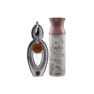 Ajmal Wisal EDP Floral Musky Perfume And Shadow Homme Deodorant Citrus Woody Fragrance 250 ml - Perfumes (Edt/Edp)