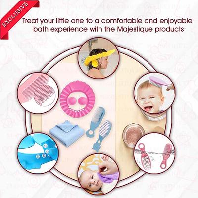 Majestique Baby Shower Cap with Baby Grooming and Care Kit, Baby Bath Accessories - 4Pcs/Multicolor 1's - Baby Grooming