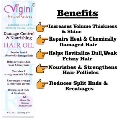 Vigini Damage Control & Nourishing Hair Oil 100 ml - Hair Oils