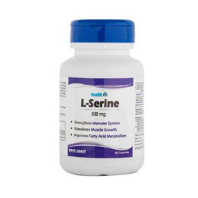 Healthvit L-Serine 500MG For Strengthen Immune System- Capsules 60's - Calcium And Minerals