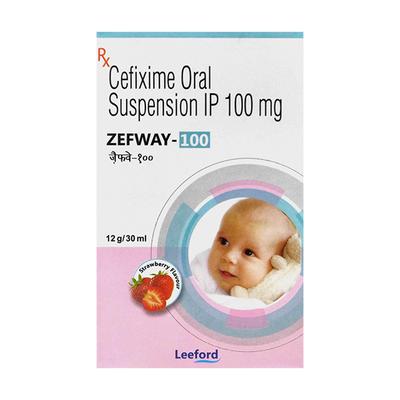 ZEFWAY 100 Strawberry Flavour Oral Suspension 30ml - Bacterial Infections-Cep