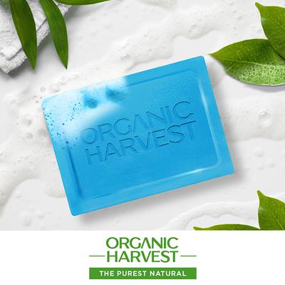 Organic Harvest Luxurious Bathing Bar - Aqua Cool, Aqua Cool Soap for Rejuvenated Skin 125 gm - Soaps