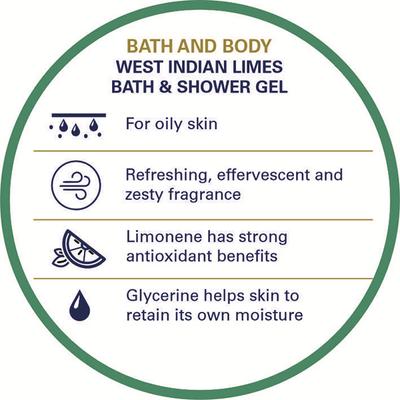 Truefitt and Hill West Indian Limes Bath and Shower Gel Essential Grooming Collection 200 ml - Shower Gels & Body Wash