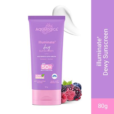 Aqualogica Illuminate+ Dewy Sunscreen SPF 50+ PA++++ 80 gm - Face Sunscreen