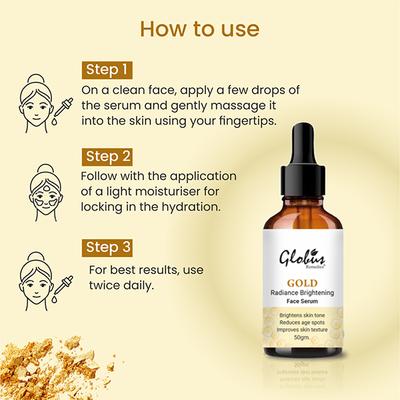 Globus Remedies Gold Radiance Anti Aging Face Serum 50 gm - Face Serum
