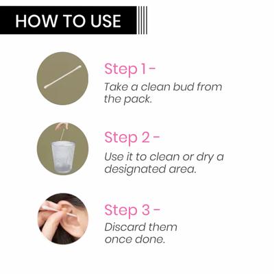 Moraze Dual Cotton Swab - 100 Stem / 200 Swabs 1's - Cotton Buds & Balls