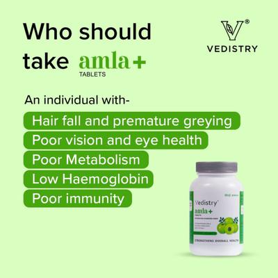 Vedistry Amla+ Tablet 60's (Buy 2 Get 1 Free) - Speciality Medicines