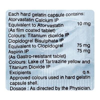 Clopitab CV Gold 10mg Capsule 10'S - Blood Clot-Ant