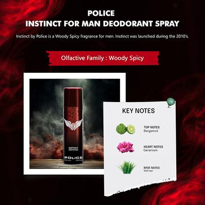 Police Instinct Deodorant Spray 200 ml - Men Deodorants/Roll-Ons