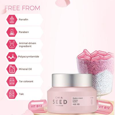 The Face Shop Chia Seed Advanced Vit B12 Hydro Cream 50ml - Face Creams