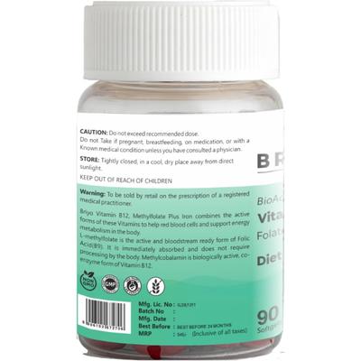 Briyo Min B12-Biactive Vitamin B12 500 mcg Capsule 90s - Multi-Vitamins
