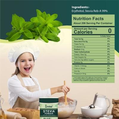 Zindagi Stevia Natural Sweetener Powder 200 gm - Sugar Substitute