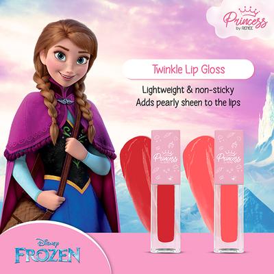 Renee Disney Frozen Princess Twinkle Lip Gloss Elsa and Anna, 1.8ml each 1.8's - Lip Glosses