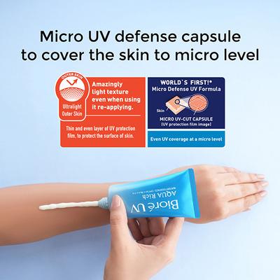 Biore Uv Aqua Rich Watery Essence Sunscreen Spf 50+ Pa++++ 50 gm - Face Sunscreen