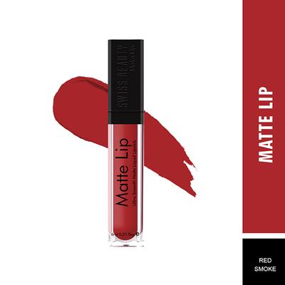 Swiss Beauty Ultra Smooth Matte Liquid Lipstick - (Red Smoke) 6 ml - Liquid Lipsticks