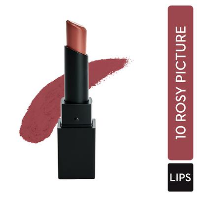 SUGAR Cosmetics Nothing Else Matter Longwear Lipstick - 10 Rosy Picture (Nude Rose) 3.2 gm - Lipsticks