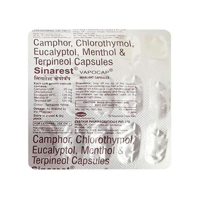 SINAREST Vapocap 15's - Cough And Cold-Cou
