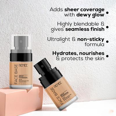 Renee Cosmetics Face Base Serum Foundation - 04 Retro 20 ml - Foundation