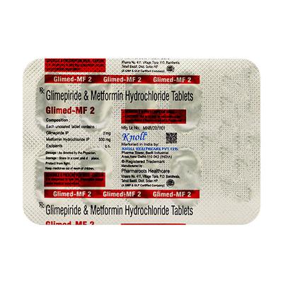 GLIMED MF 2mg Tablet 10's - Diabetes-Ant