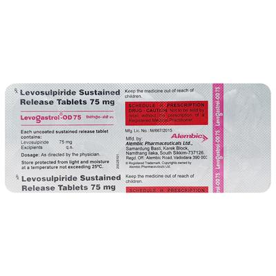 Levogastrol OD 75 Tablet 10'S - Ulcerative Colitis/Bowel Inflammatory Disease-Ant